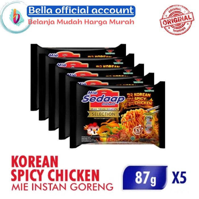 

Sedaap Mie Korean Spicy Chicken Mie Instan 5 pcs / 87 gr