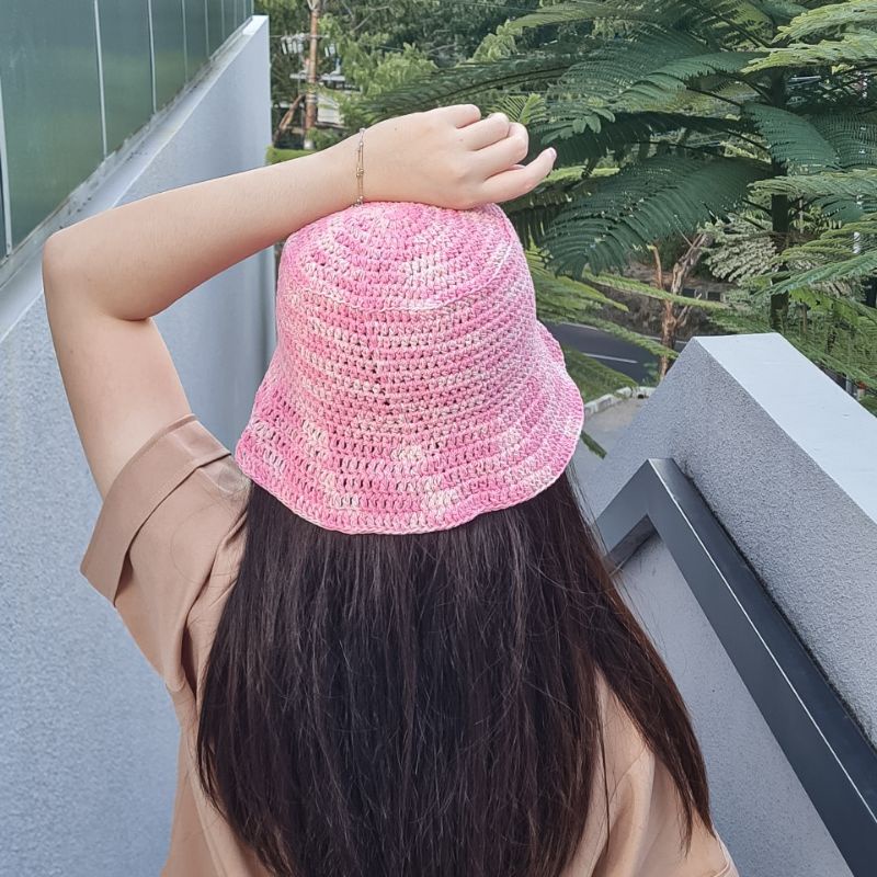 Calla Bucket Hat crochet (Bucket Hat rajut handmade) topi rajut handmade