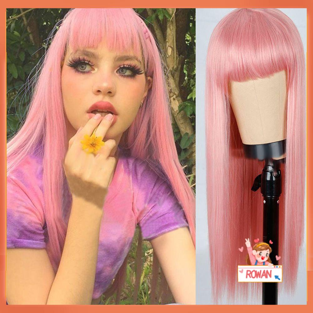 R-flower Wig Wanita Hot Pakaian Wanita Suhu Tinggi Garis Penuh Wig Rambut Panjang