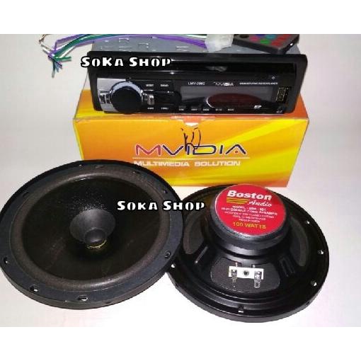 Paket Audio Tape Mobil Mvidia & Speaker Boston 6,5"