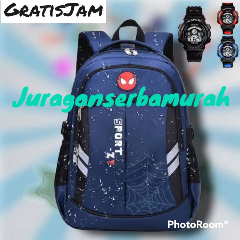 Tas Ransel Sekolah SD Karakter Spider-Man Superhero Murah