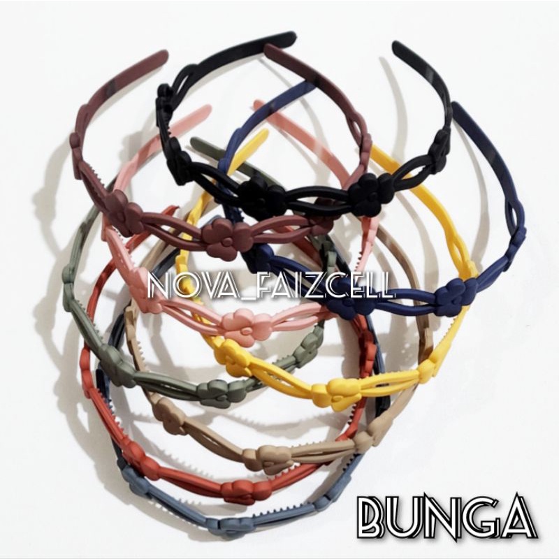 Bando Korea Bunga Doff / Matte Premium Import Bandana Dewasa