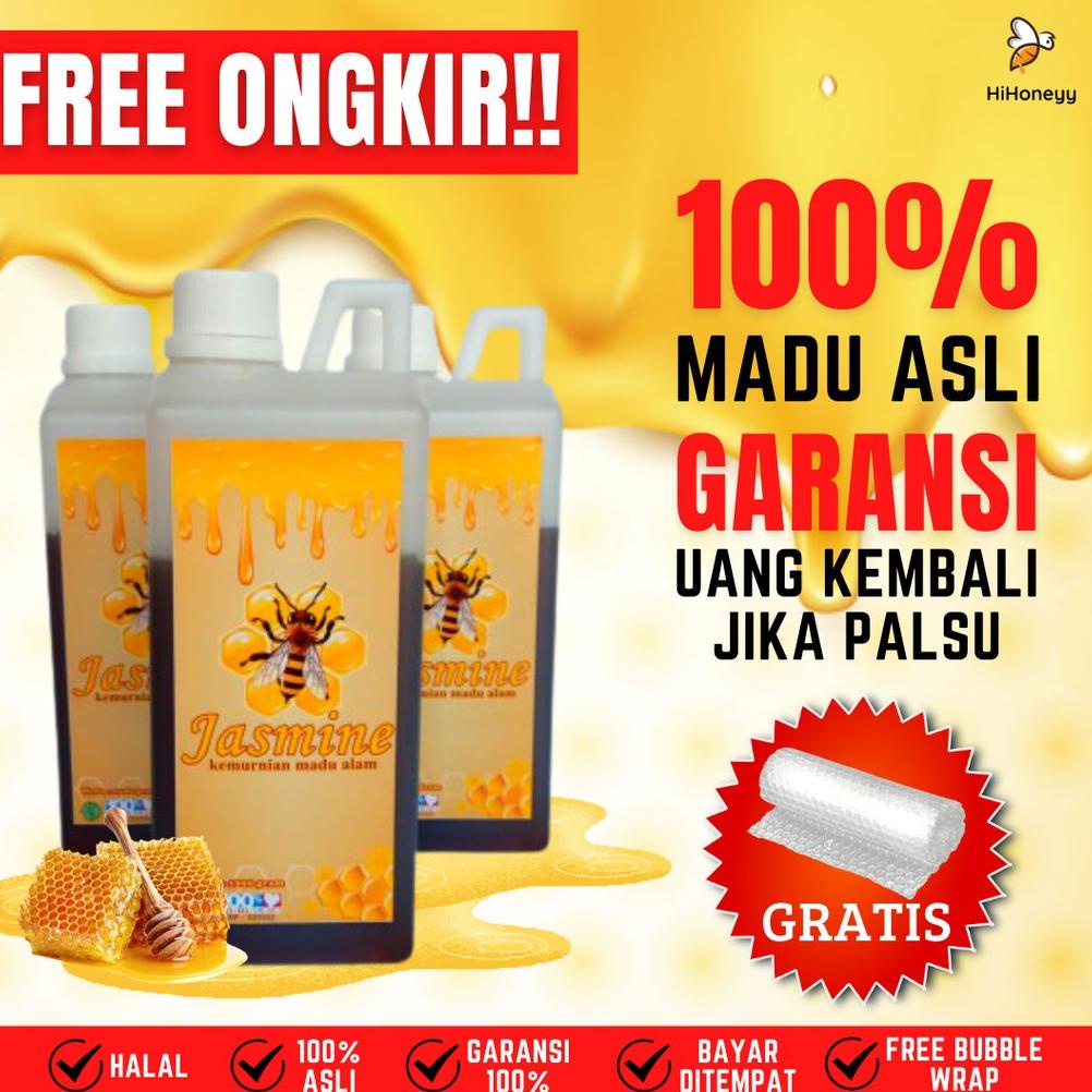 

[BAYAR DITEMPAT] Madu Asli Hutan Multiflora Nusantara Asli Murni Alami 100% Pure Honey Raw Honey Original 1kg