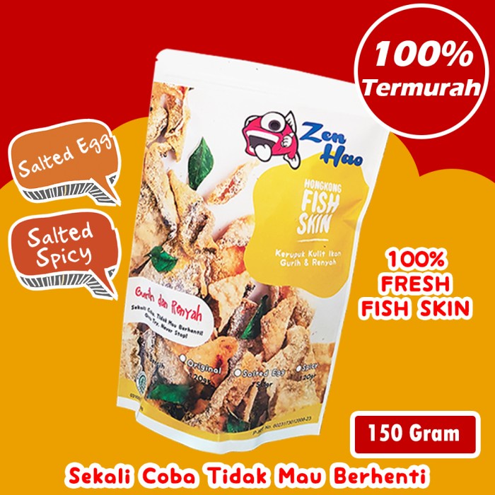

[BISA COD] ZENHAO FISH SKIN SALTED EGG - Salted Spicy
