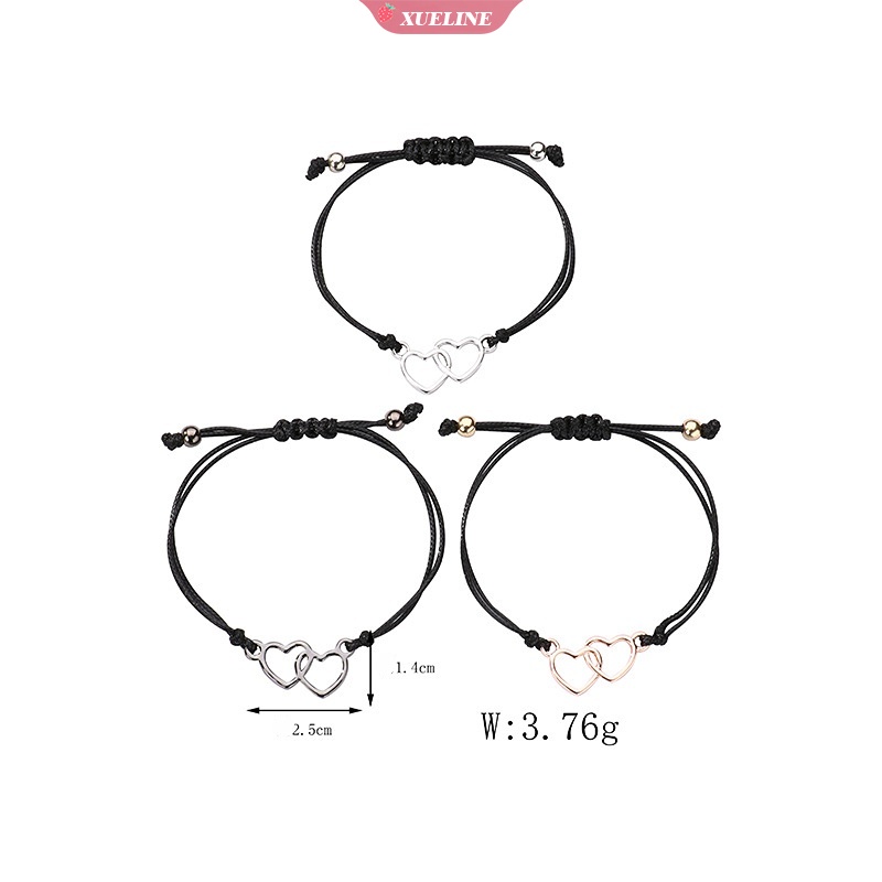 Desain Sederhana Gelang Hati Ke Hati Gelang Kreatif Gelang Pasangan Persahabatan Gelang Anyaman Tali Perhiasan Liontin [ZXL]