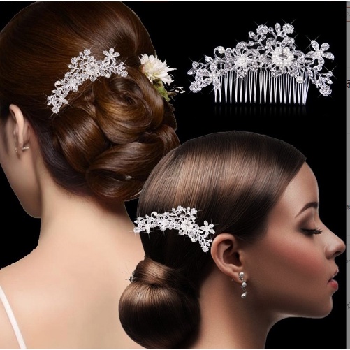 Sirkam  sanggul hair pint motif Bunga Warna Putih untuk Pernikahan party bride pengantin