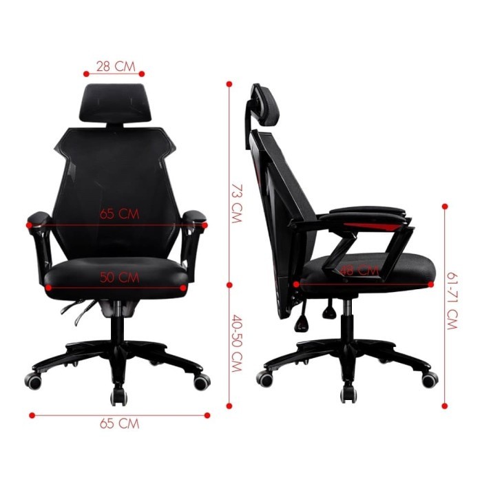 Kursi Bg Sport Kursi Gaming Model E-03 Polyamide(Black)