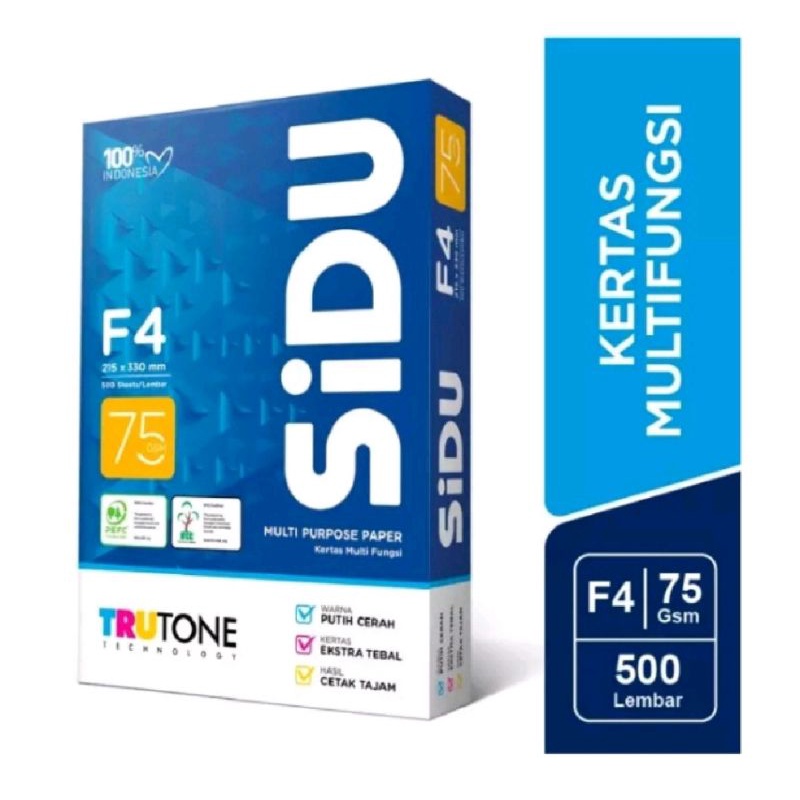 Kertas F4 Sidu 75 GSM 500 Lembar
