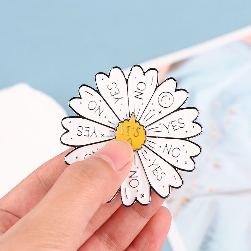 Apa Makan Spinner Enamel Pin Spinner Enamel Pin Daisy Putusan Pilihan Makanan Dapat Diputar Bros Kerah Lencana Lucu Kreatif Perhiasan Hadiah Untuk Anak-Anak Teman