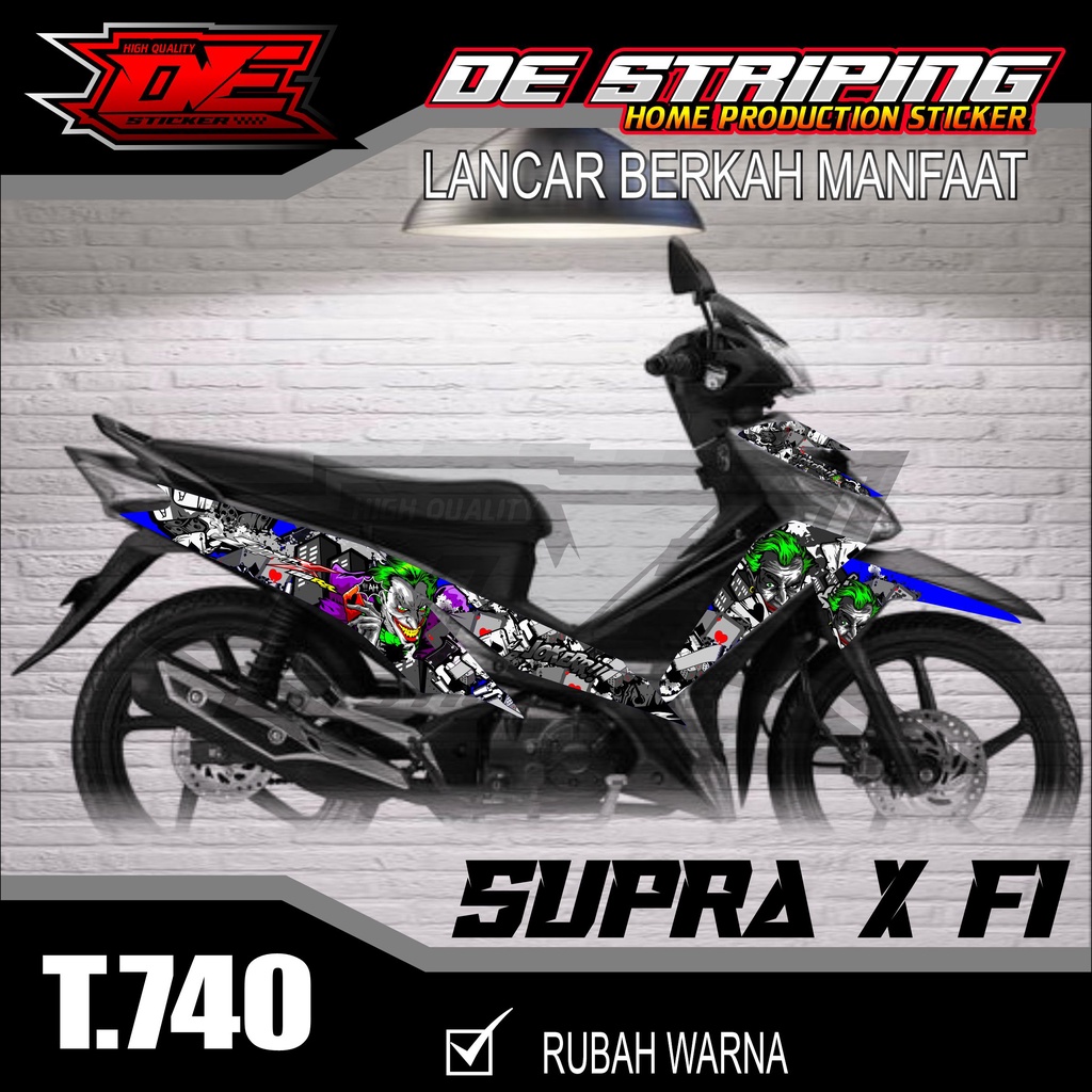 JOKERRStriping Stiker Motor Supra X Fi Semifull Keren T740