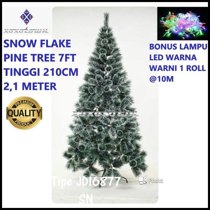 Promo Pohon Natal 7 Feet / 210 Cm Snow Flake Pine Tree Tipe Jd16877Sn