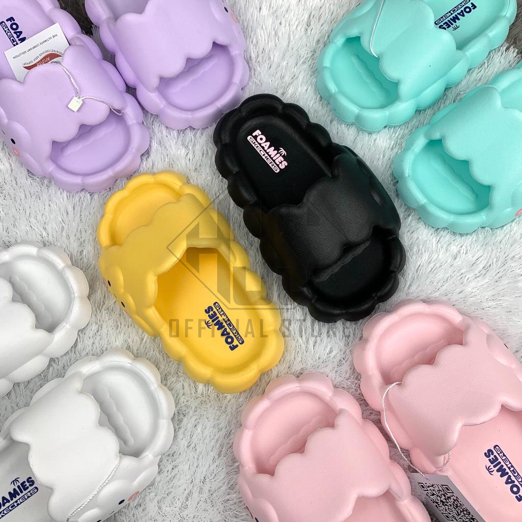 Sandal Selop Anak Perempuan Cloud Awan Korean Style Eva Ringan Terbaru Slip On Jelly Cute Sandal Slop Wanita Anak Anak