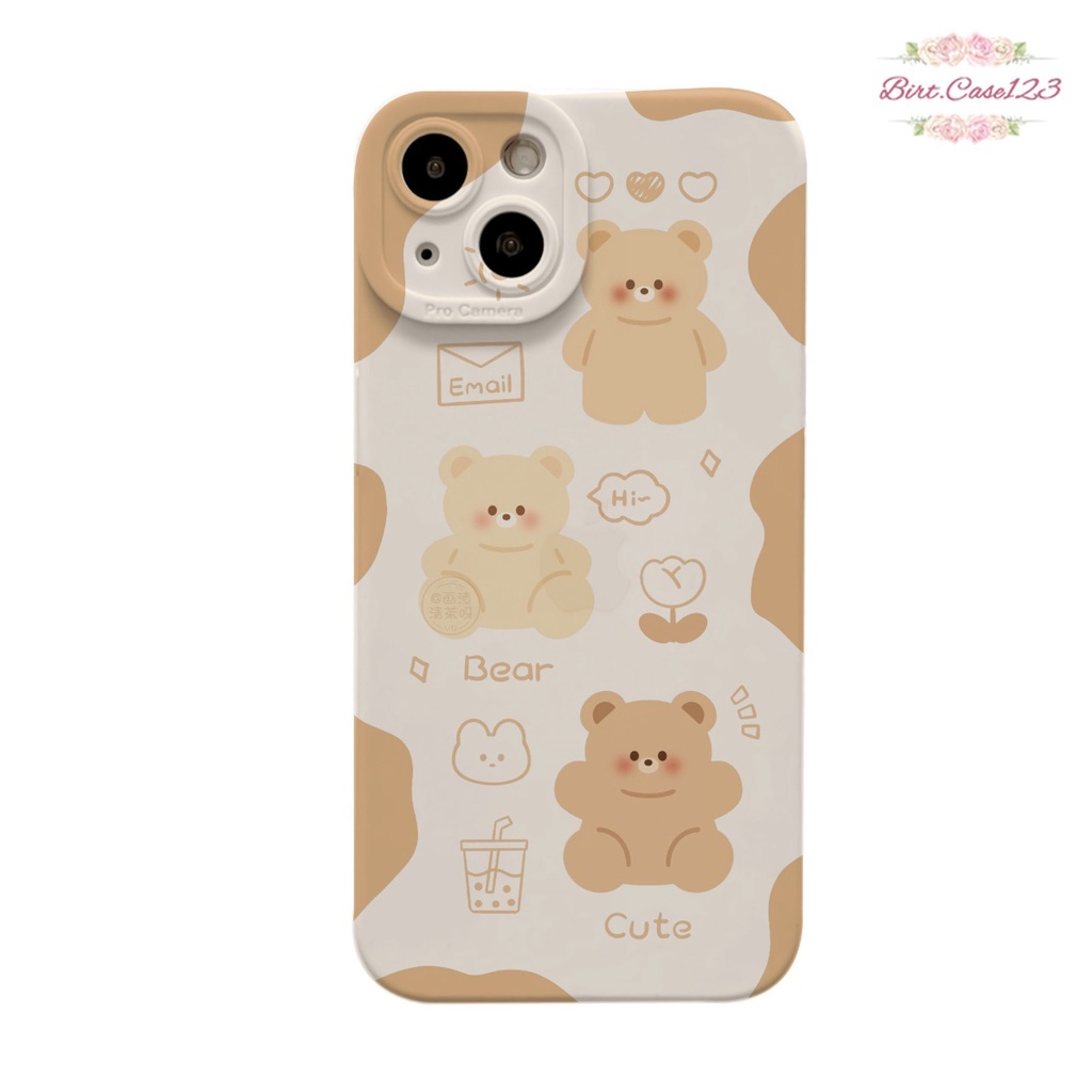 CUSTOM CASE SOFTCASE SILIKON PROCAMERA CUTE BEAR CUSTOM OPPO REALME VIVO XIAOMI SAMSUNG INFINIX IPHONE FOR ALL TYPE BC6863