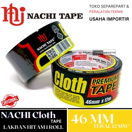 Jual Jual Nachi Cloth Tape Lakban Kain Mm Inch X Meter Hitam Dan Lakban Gold Tape