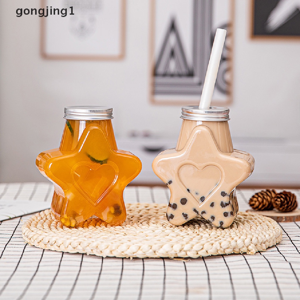 Ggg Kreatif Berujung Lima Bentuk Bintang Botol Minum Cangkir Teh Botol Minuman Segi Lima Botol Susu Luar Ruangan Botol Susu Pet Milk Tea Juice Botol Minum Dingin ID