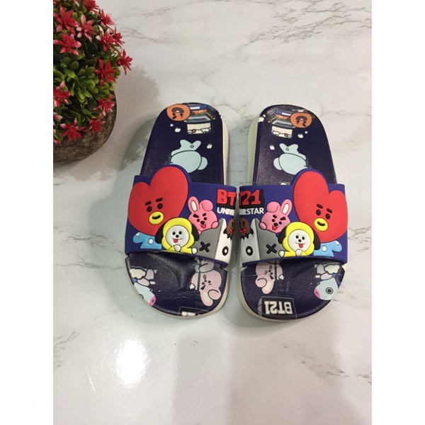 sandal selop anak perempuan karakter bts