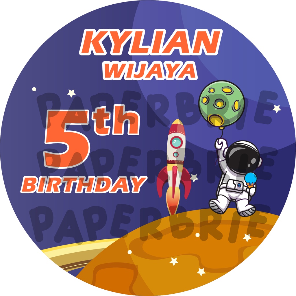 label stiker ASTRONOT 001 Ulang Tahun Anak - sticker birthday party stiker hampers sticker hamper stiker bingkisan ultah