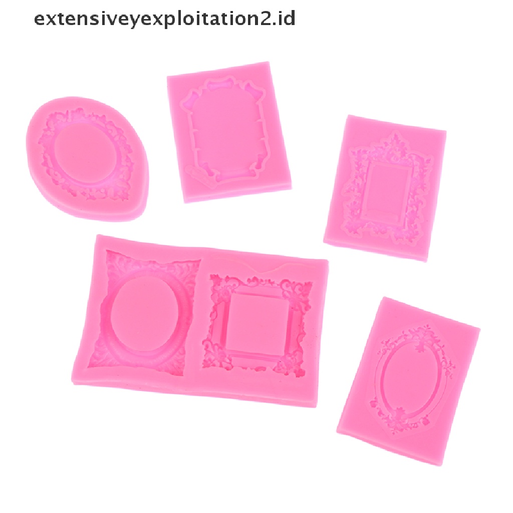 {NEW} 1pc Cetakan Fondant Renda Geser Bingkai Foto Silikon Permen Kue Border Dekorasi.