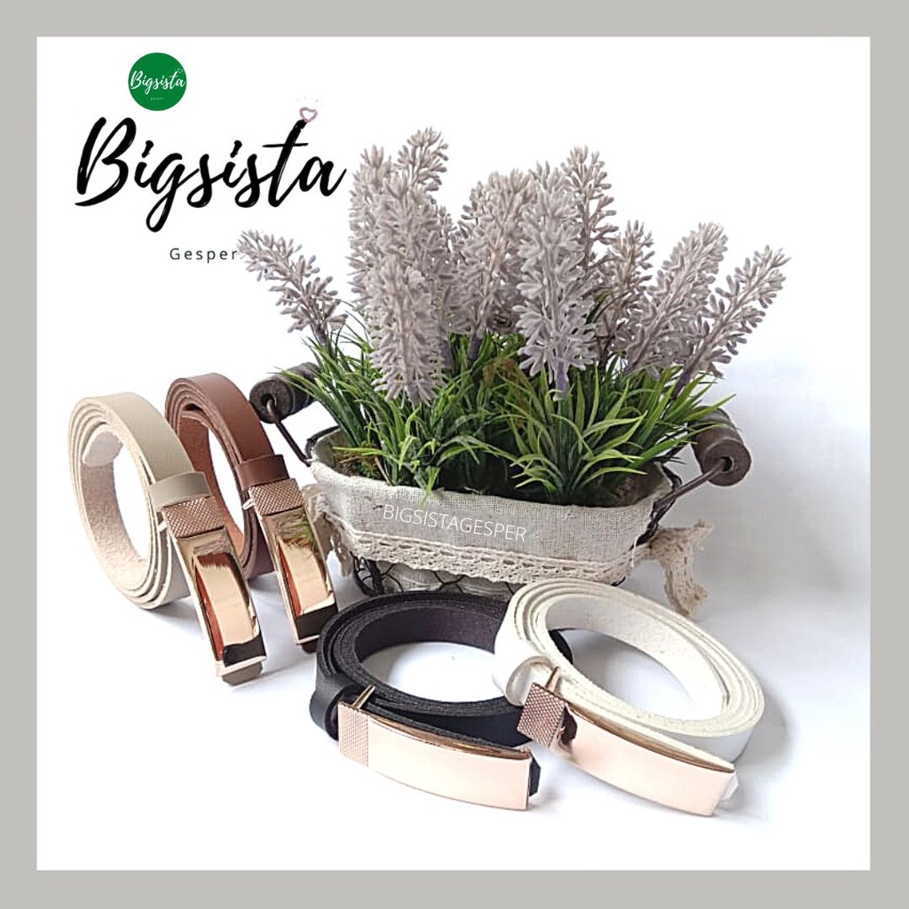 Ikat Pinggang Jumbo Wanita Untuk Gamis Gaun Dress Aksesoris Fashion Gesper Tali Belt Cewek Kecil Ukuran Panjang Big Size Oversize Perempuan