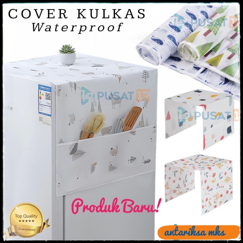 COVER KULKAS / COVER ALAS KULKAS / PENUTUP LEMARI ES MULTIFUNGSI COVER PENUTUP MESIN CUCI WATERPROOF