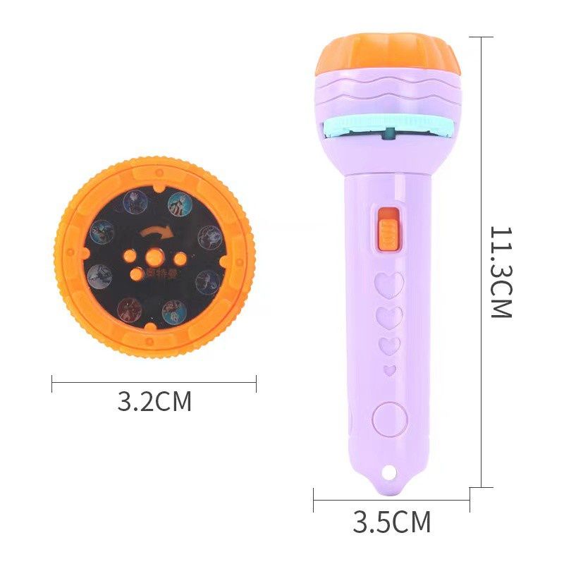 Mainan Senter Proyektor Flashlight Anak dengan lampu gambar edukasi