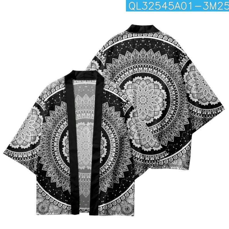 Haori Jepang Minimalis – Kimono Premium Polos Hitam Pria Wanita