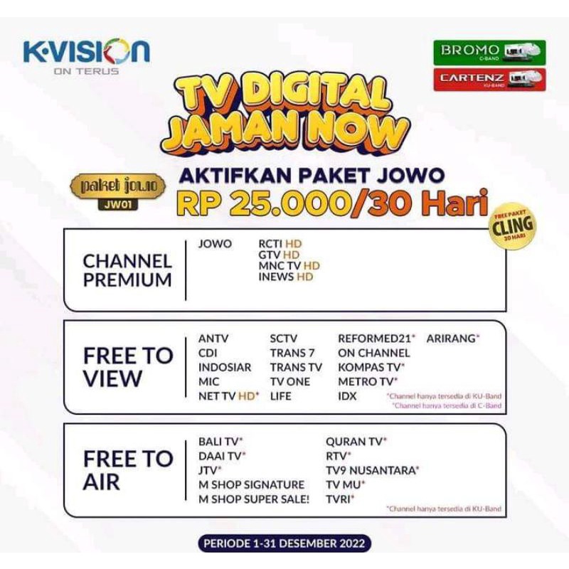 paket jowo kvision gratis MNC group