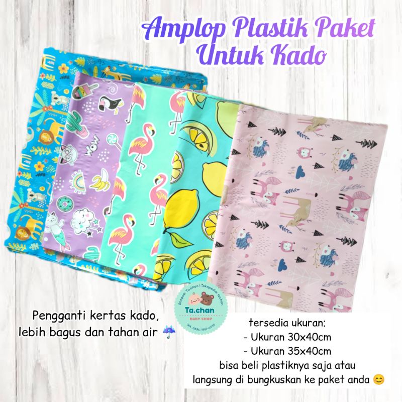 Plastik Paket Motif/ Pengganti kertas kado / plastik kado/ plastik bingkisan /hampers
