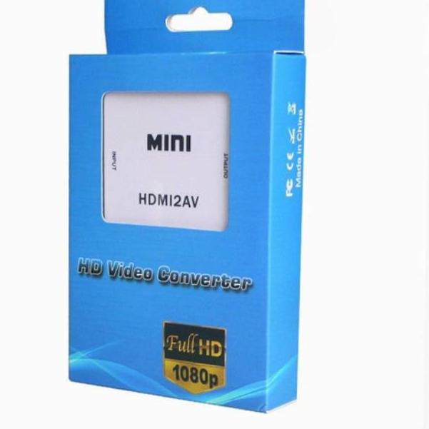 Stok Terbatas Hdmi2av mini / hdmi2av RCA converter adapter / mini hdmi / alat penyambung hp ke tv ta