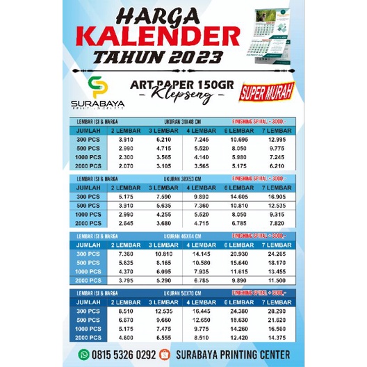 

CETAK KALENDER 2025 AP150G KUALITAS TERBAIK DAN MURAH