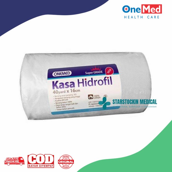 Kasa Hidrofil Onemed 40 yard x 16 cm