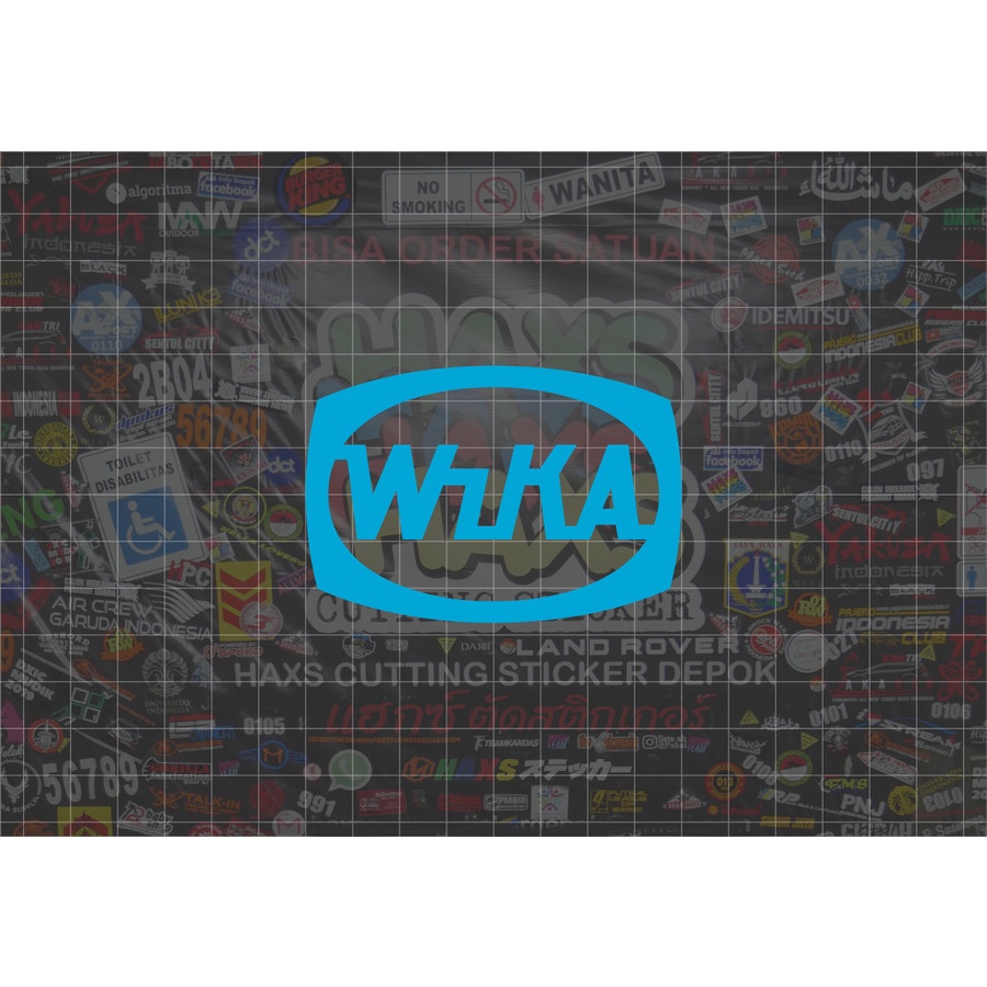 Cutting Sticker Logo Wika Ukuran 8 Cm Untuk Motor Mobil