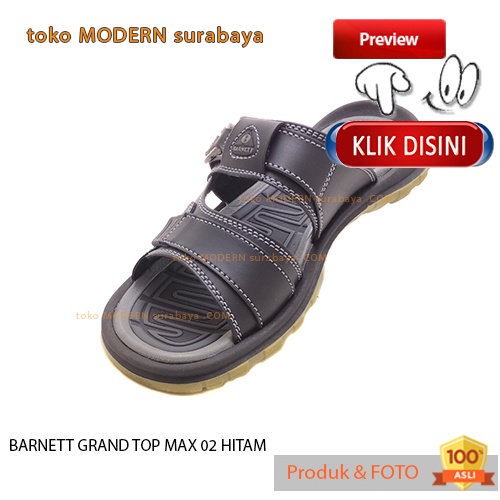 BARNETT GRAND TOP MAX 02 HITAM sandal pria sandal selop