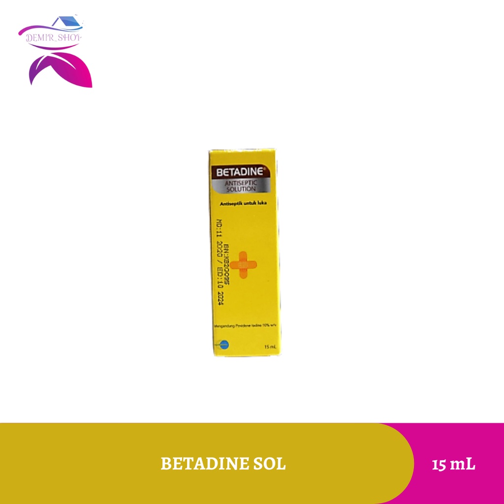 Betadine Solution 15 ml &amp; 30 ml / Obat Luka Antiseptik