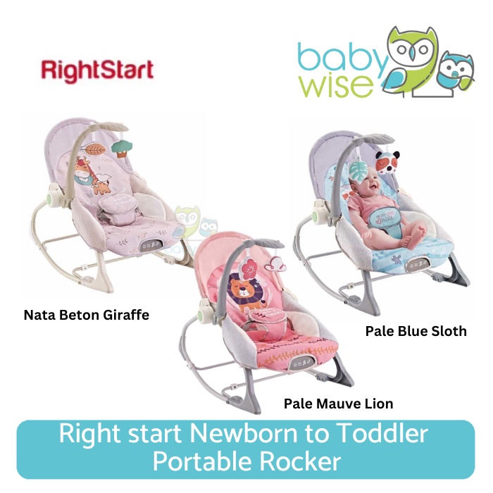 Right Start Newborn to Toddler Portable Rocker Baby Bouncer Table - Ayunan Anak Bayi + Meja Makan