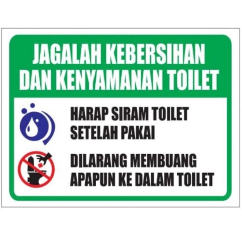 

STIKER VINYL JAGALAH KEBERSIHAN 23X30CM SIGN RAMBU K3
