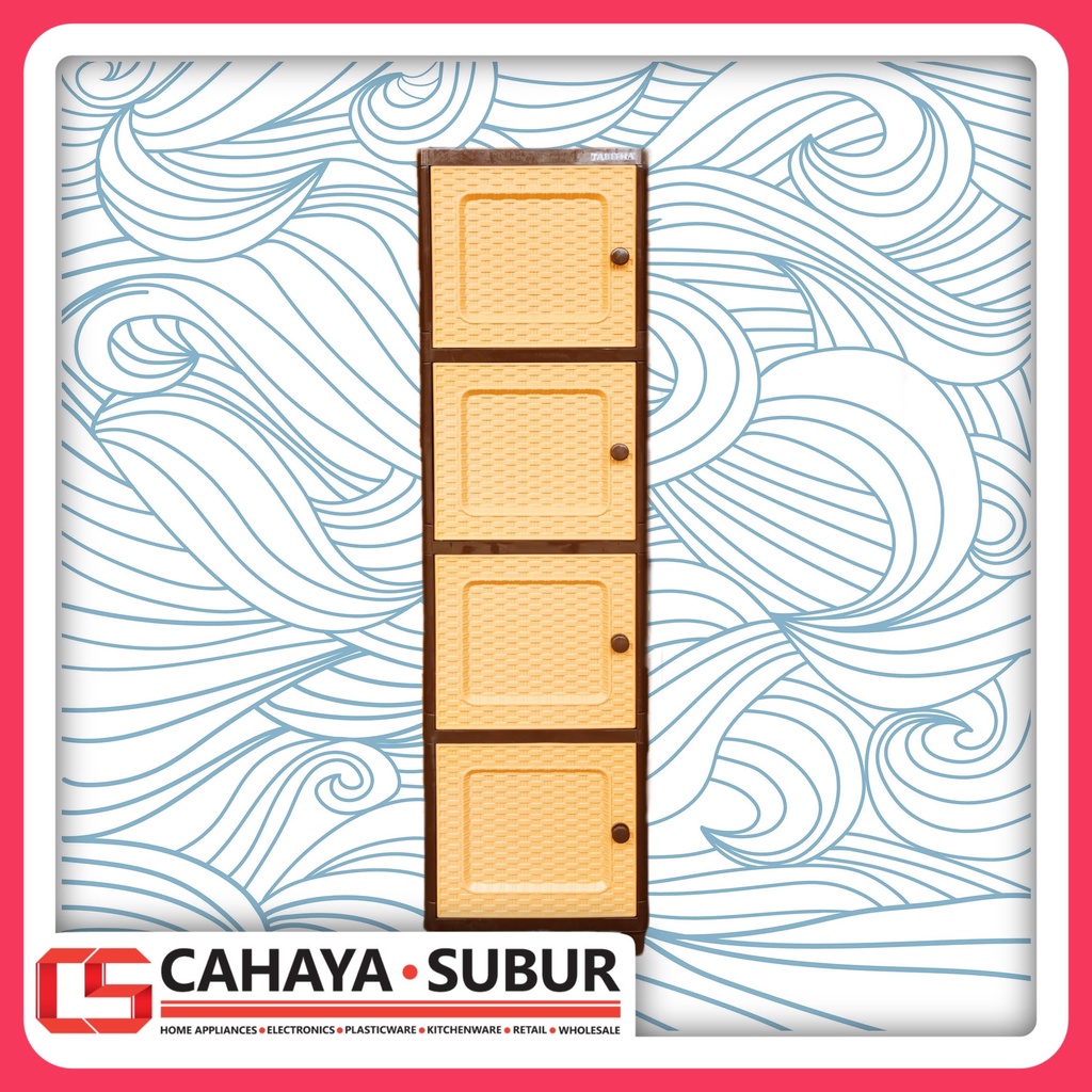 Lemari Plastik Loker LOKI Tower 1 Susun 4 Lemari Pakaian Serbaguna Tabitha