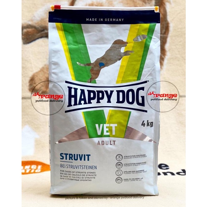 happy dog vet diet struvit 4 kg makanan anjing sakit ginjal urinary