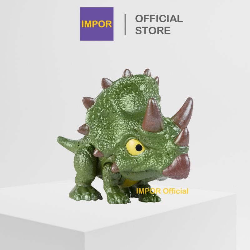 IMPOR Mainan Triceratops Jurassic Snap Squad Dinosaurus Dino Dinosaur