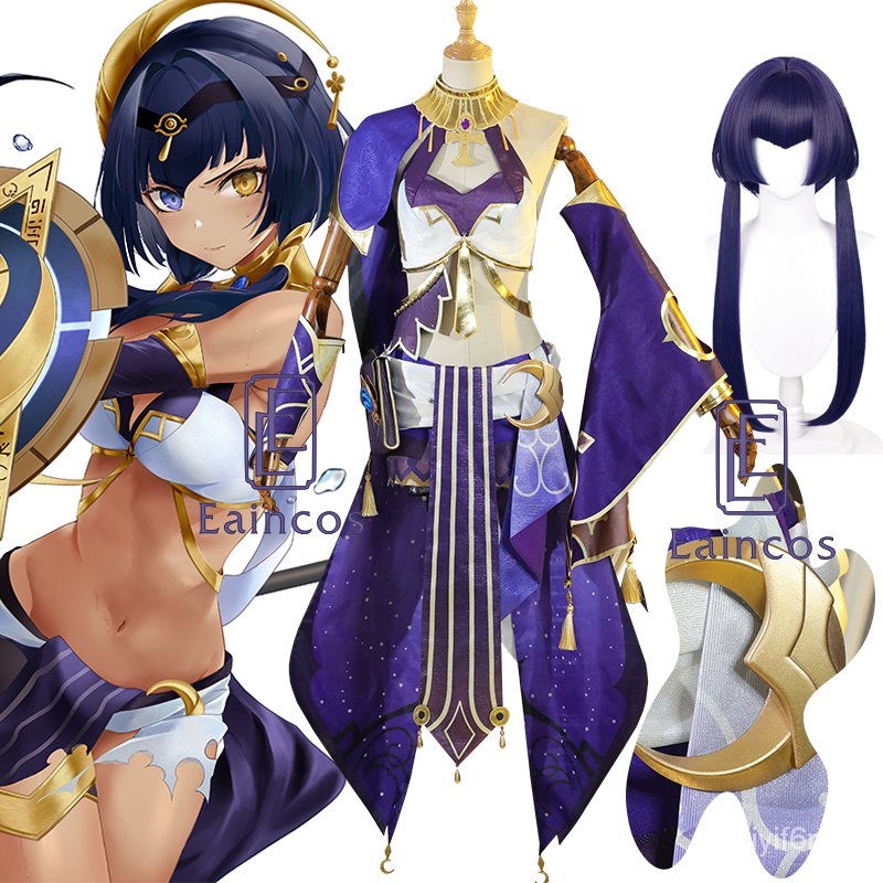 Game Genshin Impact Candace Cosplay Halloween Carnival Costume Women Sexy Dress Suit Role Play Outfi