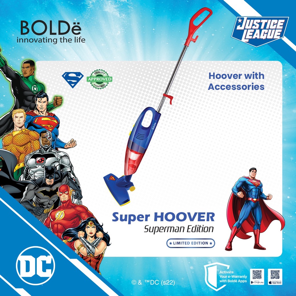 Penyedot Debu Vacuum Cleaner BOLDe Super Hoover Turbo Superman Garansi Resmi