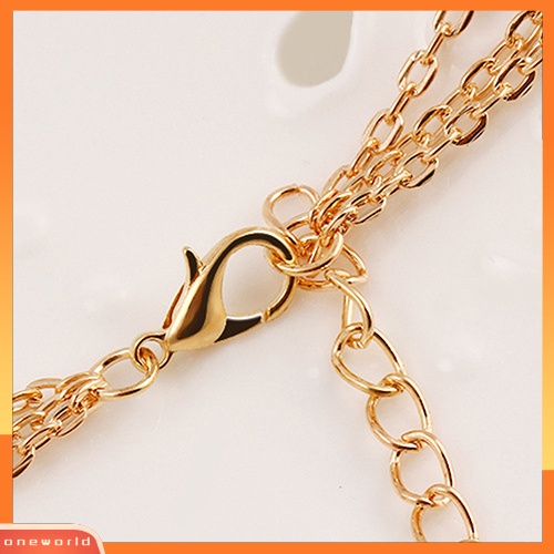 [WONE] Rantai Multilayer Wanita Berlian Imitasi Liontin Choker Kalung Perhiasan Charm