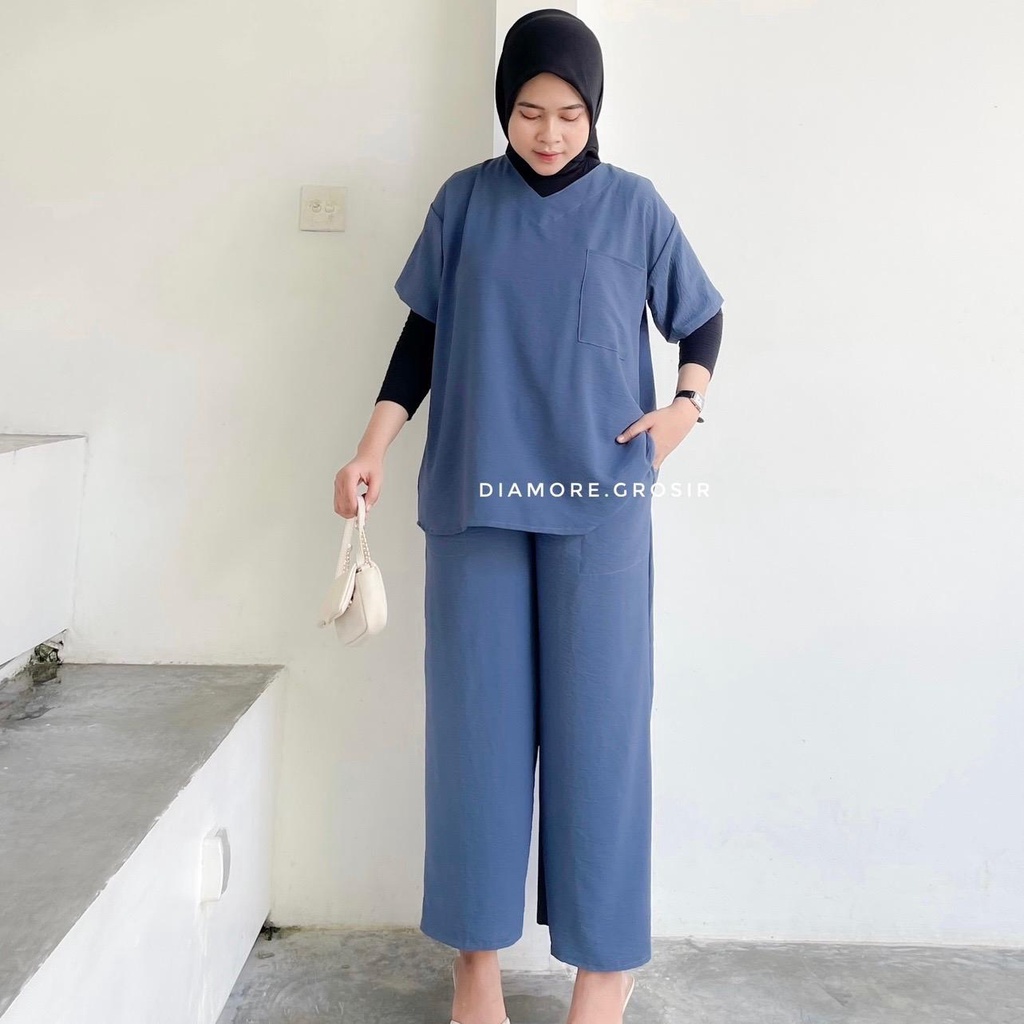 ONE SET OVERSIZE V-NECK POCKET