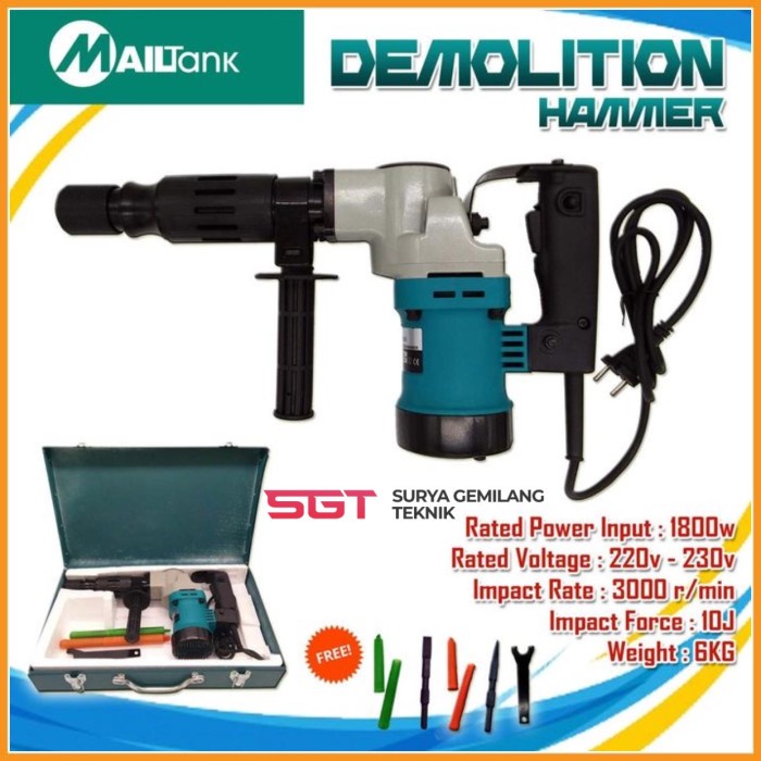 Demolition Hammer Mesin Bobok Tembok Jack Hammer Mailtank Mesin Bobok