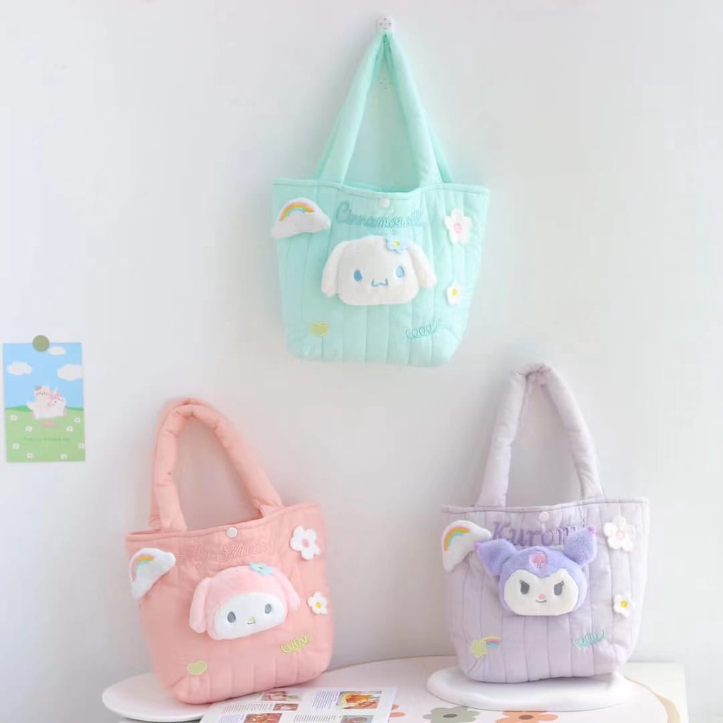 Tas Bahu Boneka Cartoon Color Bahan Plush