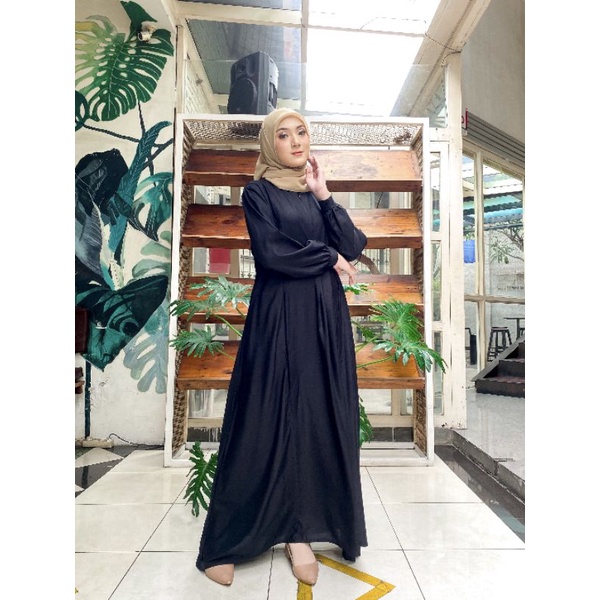Zeta Itc | Vinola dress gamis busui friendly katun rayon uniqlo abaya saku kanan kiri