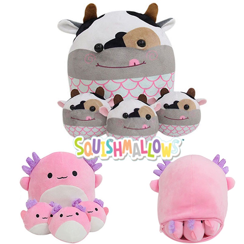 Kawaii Squishmallow Axolotl Plush Toys Soft Stuffed Animal Doll Kids Xmas Birthday Gift