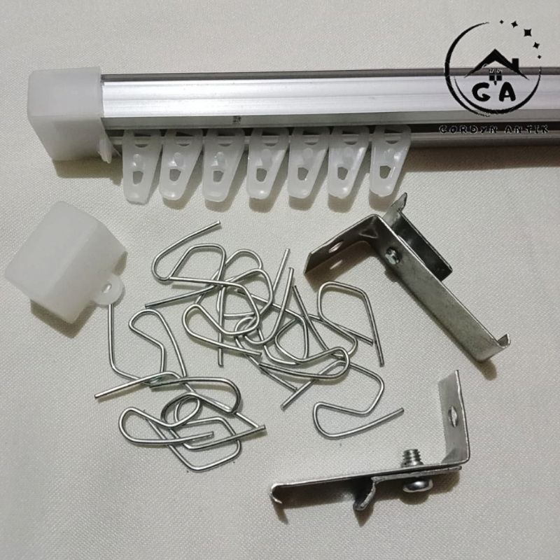 Besi Gorden Batang  Balok Gorden Kotak Alumunium Full Set