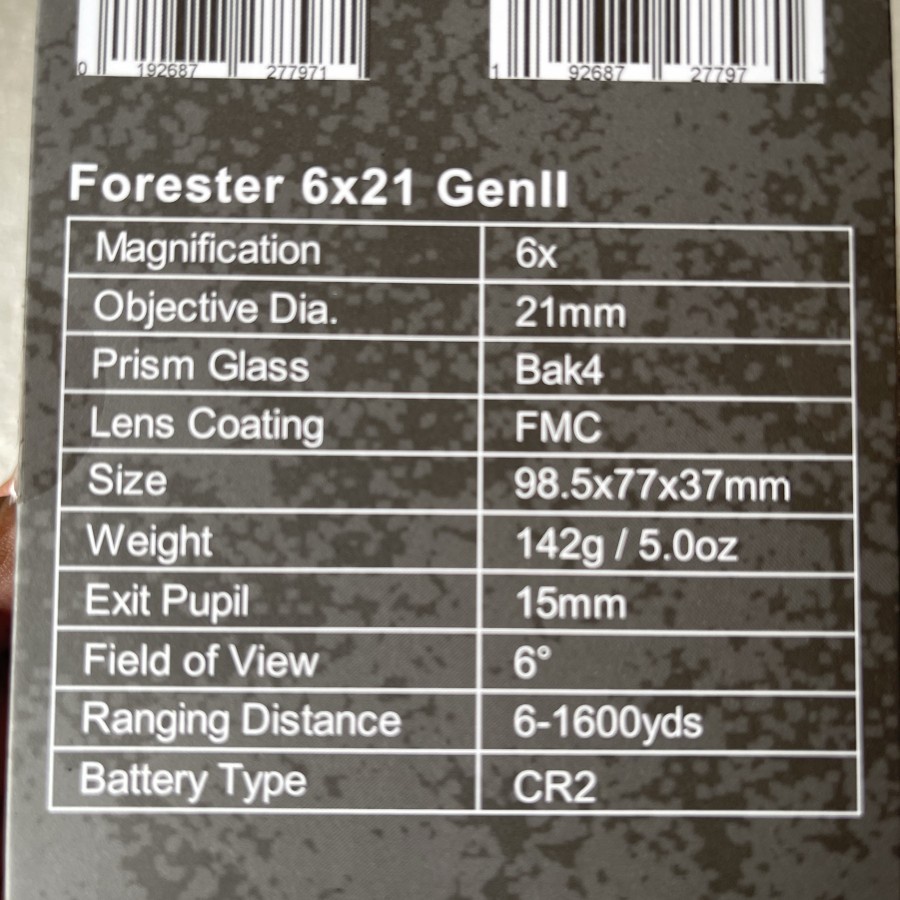 RANGE FINDER VECTOR FORESTER 6x21 gen II 1500 meter baru