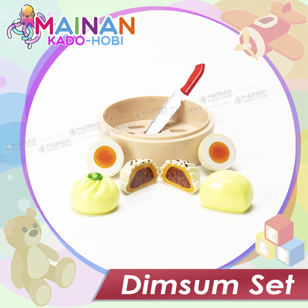 MAINAN ANAK SET MINIATUR FOOD MAKANAN MASAKAN DIMSUM BAKPAO